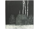 'Hut', etching, 19 x 20cm
