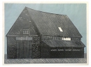 'Black Barn', woodcut, 73 x 59cm